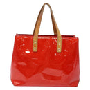 LOUIS VUITTON Monogram Vernis Reade PM Hand Bag Red Rouge M91088 LV Auth bs28806-2