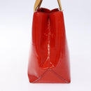 LOUIS VUITTON Monogram Vernis Reade PM Hand Bag Red Rouge M91088 LV Auth bs28806-3