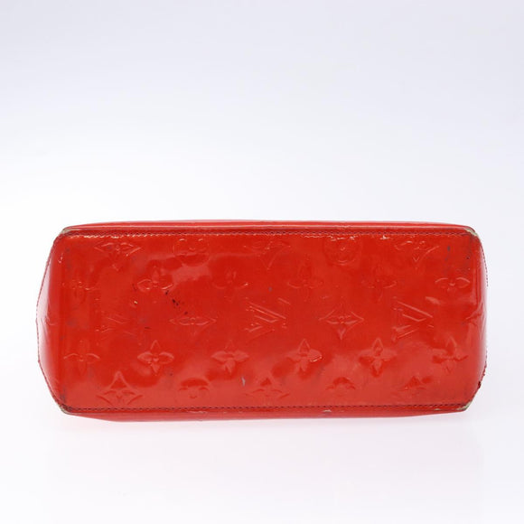 LOUIS VUITTON Monogram Vernis Reade PM Hand Bag Red Rouge M91088 LV Auth bs28806