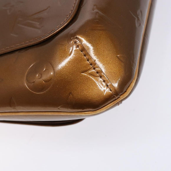 LOUIS VUITTON Monogram Vernis Thompson Street Bag Bronze M91124 LV Auth bs28807