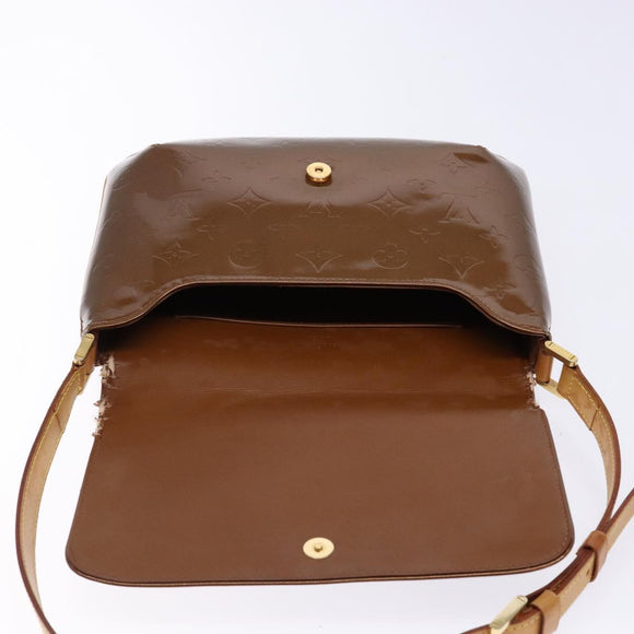 LOUIS VUITTON Monogram Vernis Thompson Street Bag Bronze M91124 LV Auth bs28807