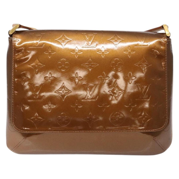 LOUIS VUITTON Monogram Vernis Thompson Street Bag Bronze M91124 LV Auth bs28807