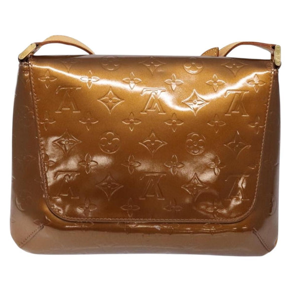 LOUIS VUITTON Monogram Vernis Thompson Street Bag Bronze M91124 LV Auth bs28807