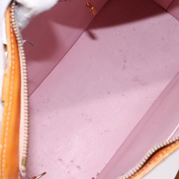 LOUIS VUITTON Monogram Vernis Houston Bag Marshmallow Pink M91302 Auth bs28810