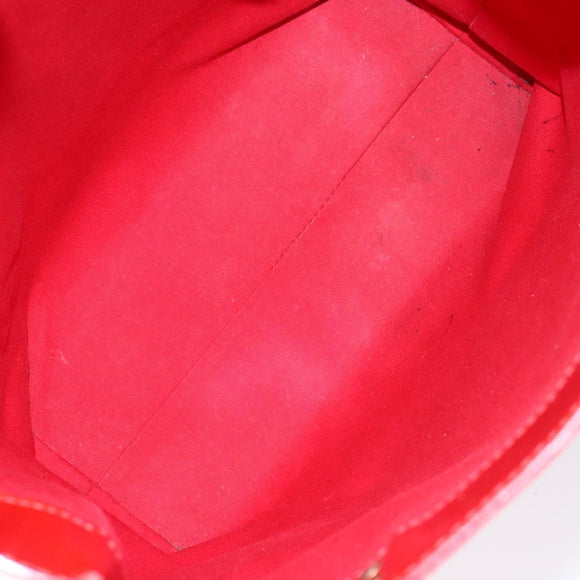 LOUIS VUITTON Monogram Vernis Reade MM Hand Bag Red Rouge M91086 LV Auth bs28811