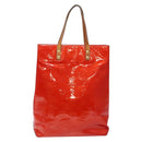 LOUIS VUITTON Monogram Vernis Reade MM Hand Bag Red Rouge M91086 LV Auth bs28811-13