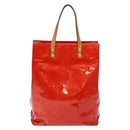 LOUIS VUITTON Monogram Vernis Reade MM Hand Bag Red Rouge M91086 LV Auth bs28811-2