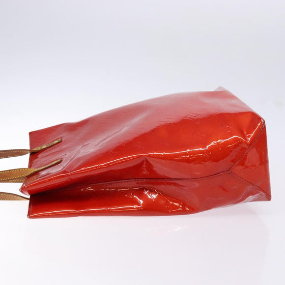 LOUIS VUITTON Monogram Vernis Reade MM Hand Bag Red Rouge M91086 LV Auth bs28811