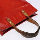 LOUIS VUITTON Monogram Vernis Reade MM Hand Bag Red Rouge M91086 LV Auth bs28811-6