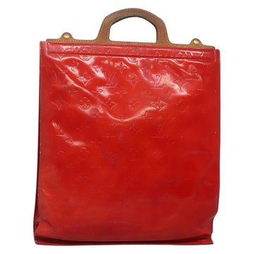 LOUIS VUITTON Monogram Vernis Stanton Tote Bag Red M91078 LV Auth bs28812