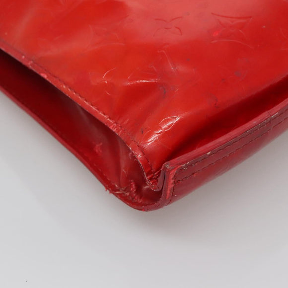 LOUIS VUITTON Monogram Vernis Stanton Tote Bag Red M91078 LV Auth bs28812