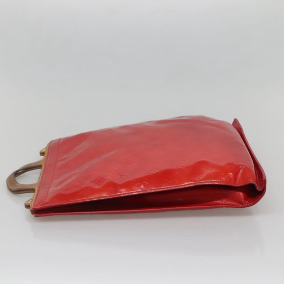 LOUIS VUITTON Monogram Vernis Stanton Tote Bag Red M91078 LV Auth bs28812