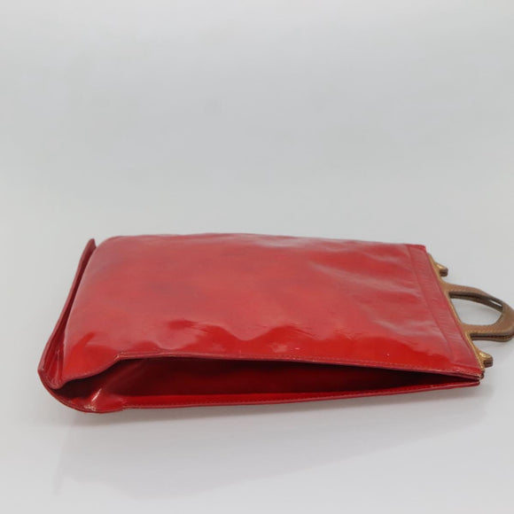 LOUIS VUITTON Monogram Vernis Stanton Tote Bag Red M91078 LV Auth bs28812