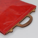 LOUIS VUITTON Monogram Vernis Stanton Tote Bag Red M91078 LV Auth bs28812-6