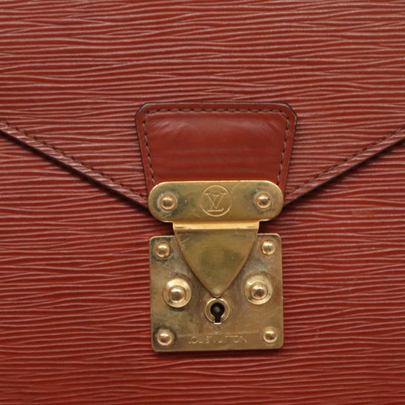 LOUIS VUITTON Epi Serviette Conseiller Briefcase Brown M54423 LV Auth bs28836