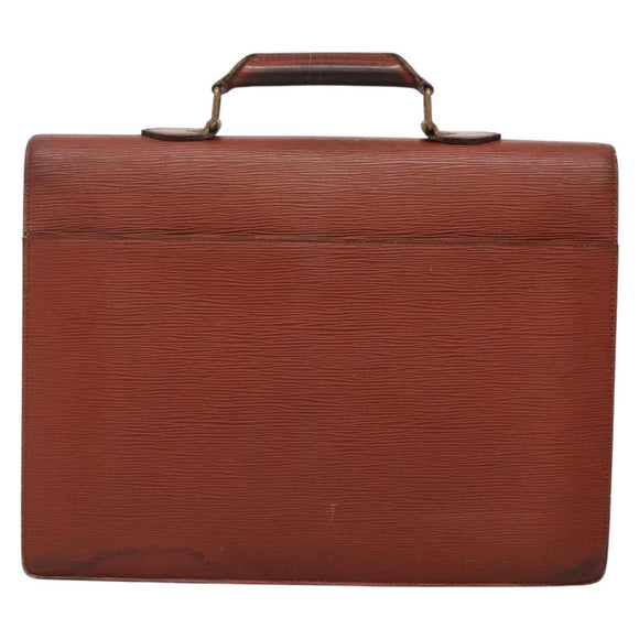 LOUIS VUITTON Epi Serviette Conseiller Briefcase Brown M54423 LV Auth bs28836