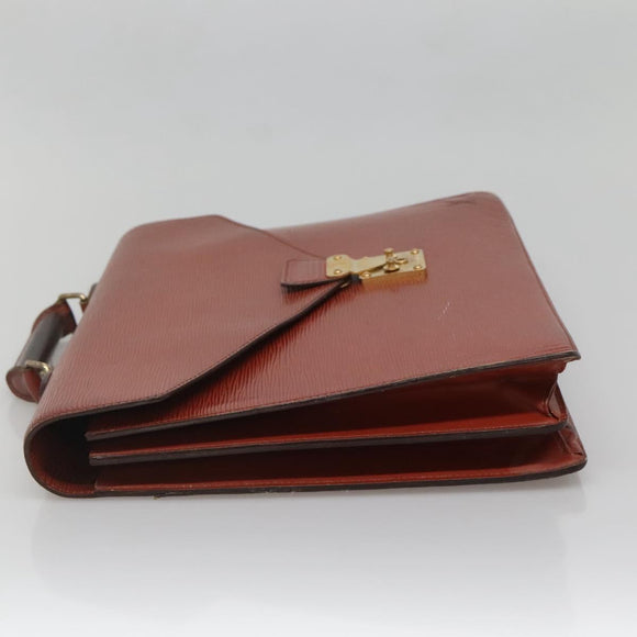 LOUIS VUITTON Epi Serviette Conseiller Briefcase Brown M54423 LV Auth bs28836