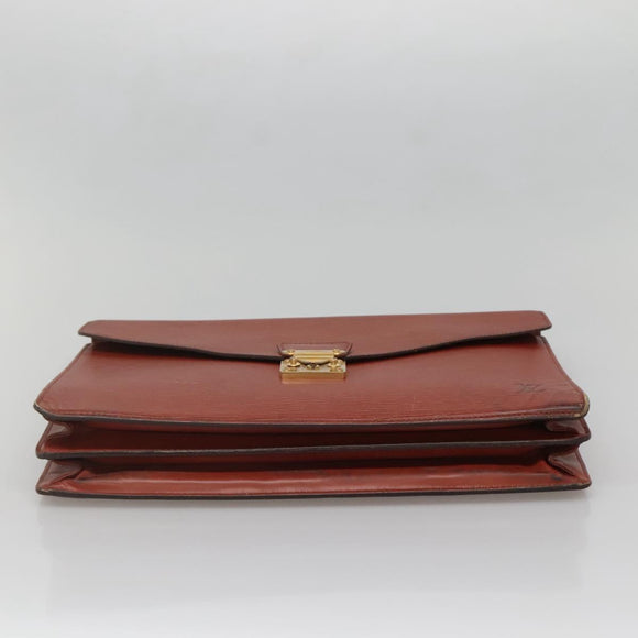 LOUIS VUITTON Epi Serviette Conseiller Briefcase Brown M54423 LV Auth bs28836