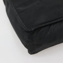 CHANEL Hand Bag Nylon Black Gold CC Auth bs28849-11