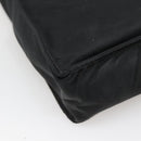 CHANEL Hand Bag Nylon Black Gold CC Auth bs28849-13