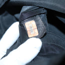 CHANEL Hand Bag Nylon Black Gold CC Auth bs28849-19