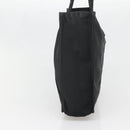 CHANEL Hand Bag Nylon Black Gold CC Auth bs28849-4