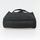 CHANEL Hand Bag Nylon Black Gold CC Auth bs28849-9