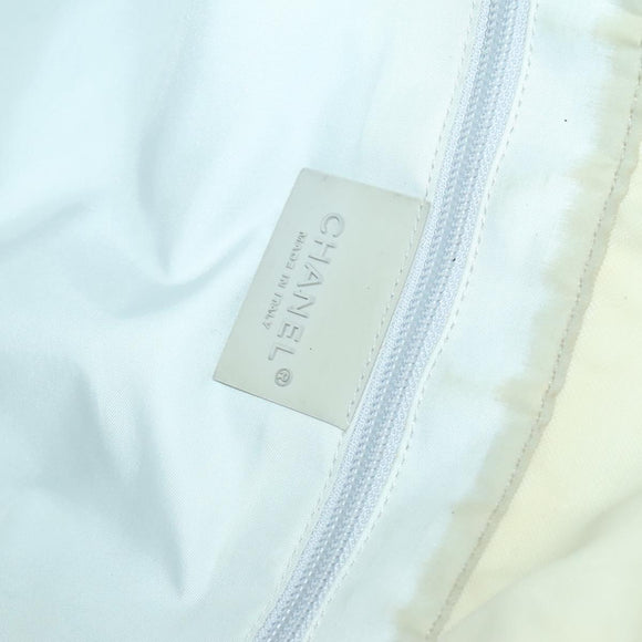 CHANEL Sports Boston Bag Nylon Beige Silver CC Auth bs28850