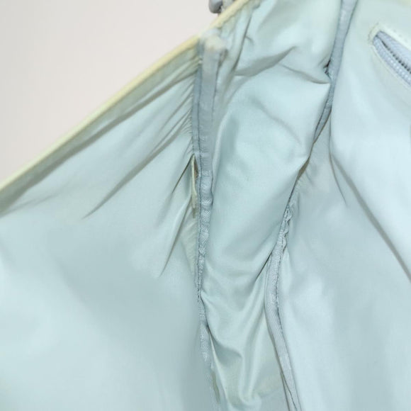 CHANEL Sports Boston Bag Nylon Beige Silver CC Auth bs28850