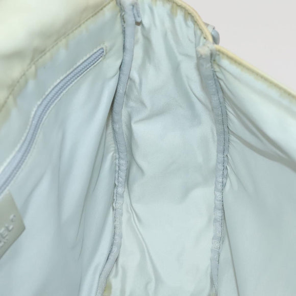 CHANEL Sports Boston Bag Nylon Beige Silver CC Auth bs28850