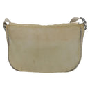 CHANEL Sports Boston Bag Nylon Beige Silver CC Auth bs28850-2