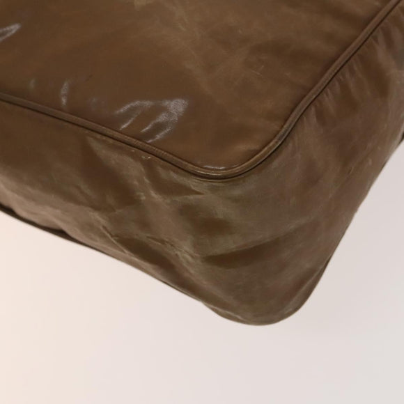 CHANEL Tote Bag Enamel Brown Gold CC Auth bs28851