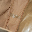 CHANEL Tote Bag Enamel Brown Gold CC Auth bs28851-15