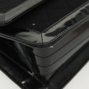 CHANEL Matelasse Chain Shoulder Bag Canvas Leather Black Silver CC Auth bs28854-9