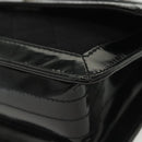 CHANEL Matelasse Chain Shoulder Bag Canvas Leather Black Silver CC Auth bs28854-15