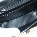 CHANEL Matelasse Chain Shoulder Bag Canvas Leather Black Silver CC Auth bs28854-11