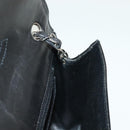 CHANEL Matelasse Chain Shoulder Bag Canvas Leather Black Silver CC Auth bs28854-21