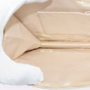 CHANEL Paris Limited Matelasse Chain Bag Satin White Gold CC Auth bs28858-20