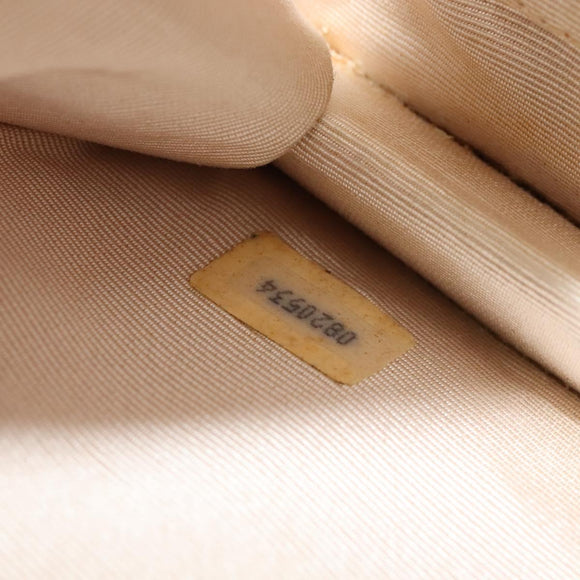 CHANEL Paris Limited Matelasse Chain Bag Satin White Gold CC Auth bs28858