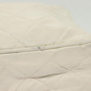 CHANEL Matelasse Chain Shoulder Bag Lamb Skin White Gold CC Auth bs28859-6