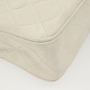 CHANEL Matelasse Chain Shoulder Bag Lamb Skin White Gold CC Auth bs28859-15