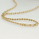 CHANEL Matelasse Chain Shoulder Bag Lamb Skin White Gold CC Auth bs28859-8