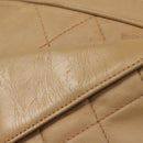 CHANEL Matelasse Chain Shoulder Bag Lamb Skin Beige Gold CC Auth bs28861-15