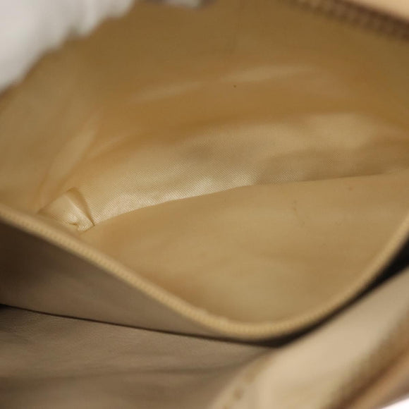 CHANEL Matelasse Chain Shoulder Bag Lamb Skin Beige Gold CC Auth bs28861