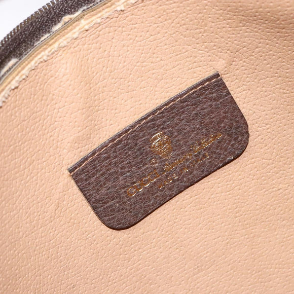 GUCCI GG Supreme Shoulder Bag PVC Beige Gold 156 02 068 Auth bs28869