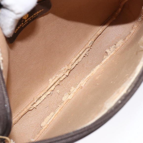 GUCCI GG Supreme Shoulder Bag PVC Beige Gold 156 02 068 Auth bs28869