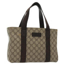 GUCCI GG Supreme Tote Bag PVC Beige Silver 141976 Auth bs28870-1