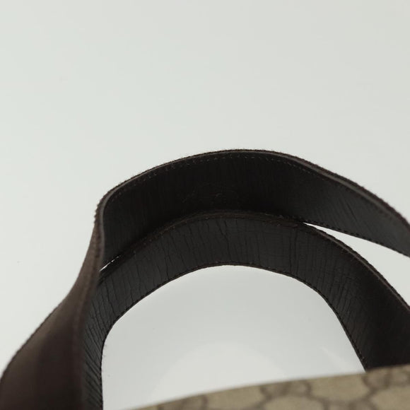 GUCCI GG Supreme Tote Bag PVC Beige Silver 141976 Auth bs28870