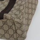 GUCCI GG Supreme Tote Tas PVC Beige Zilver 141976 Auth bs28870-14