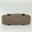 GUCCI GG Supreme Tote Bag PVC Beige Silver 141976 Auth bs28870-11
